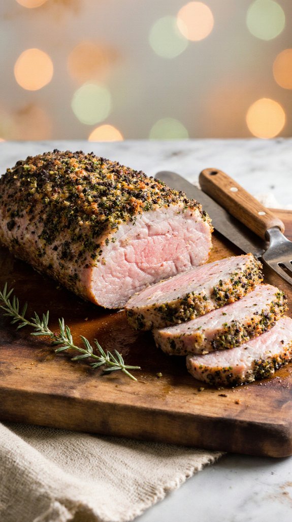 herb crusted pork loin recipe