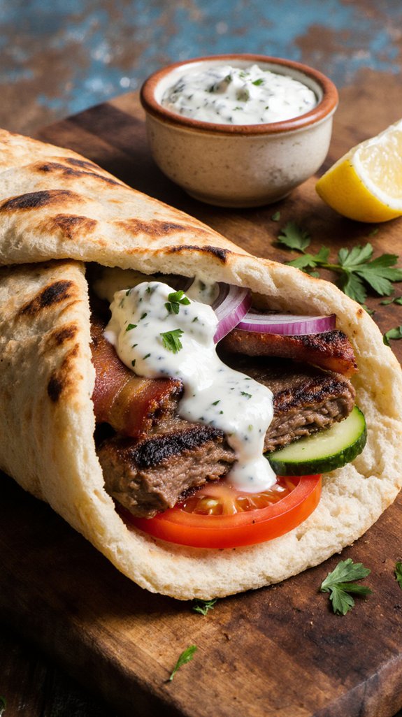 homemade gyro layering process