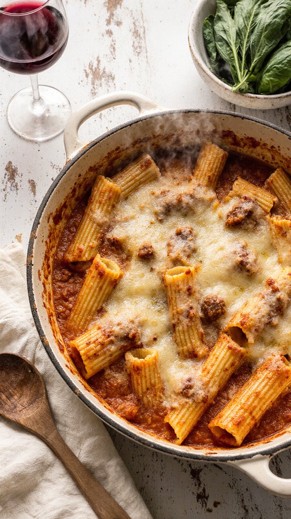 italian sausage rigatoni dish