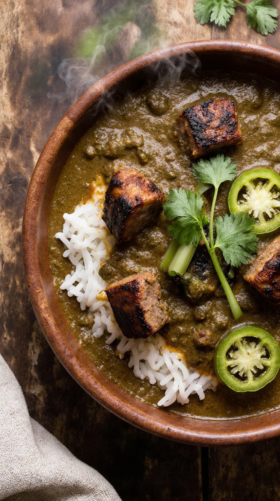layered smoky chili verde
