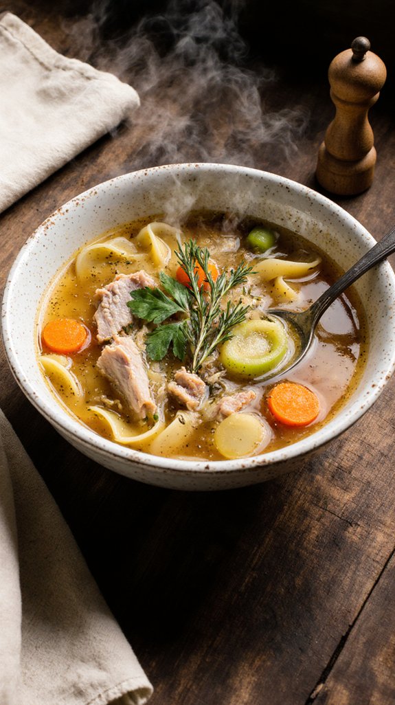 leftover turkey soup recipe
