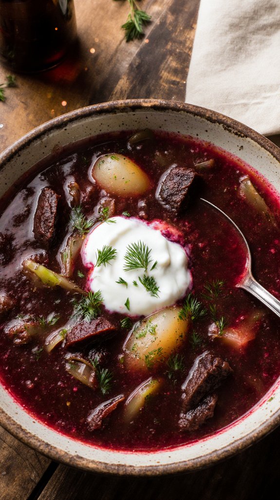 light accompaniments for borscht