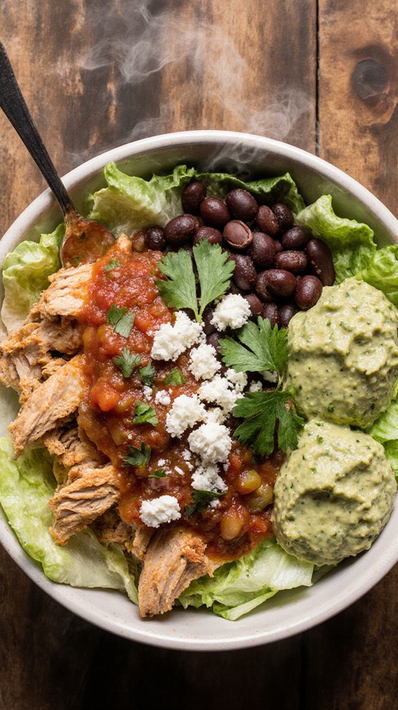 loaded burrito bowl assembly