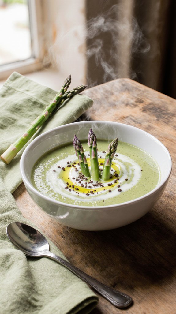luxurious creamy asparagus soup