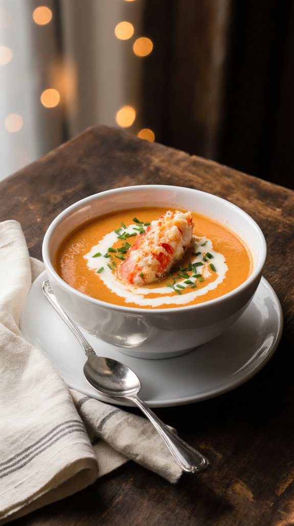 luxurious simple lobster bisque