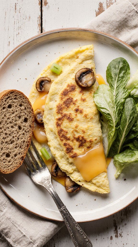 mushroom cheddar omelette recipe