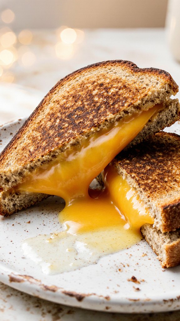 perfectly crispy grilled cheese