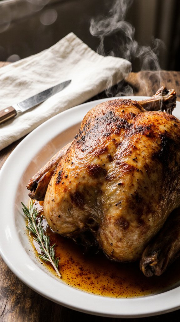 perfectly golden roast chicken