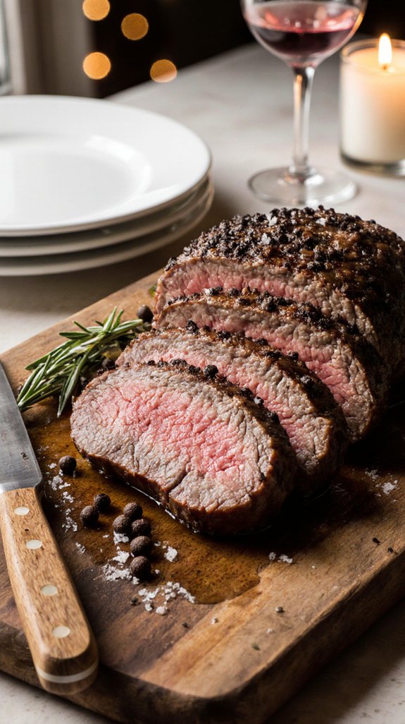 perfectly roasted beef tenderloin