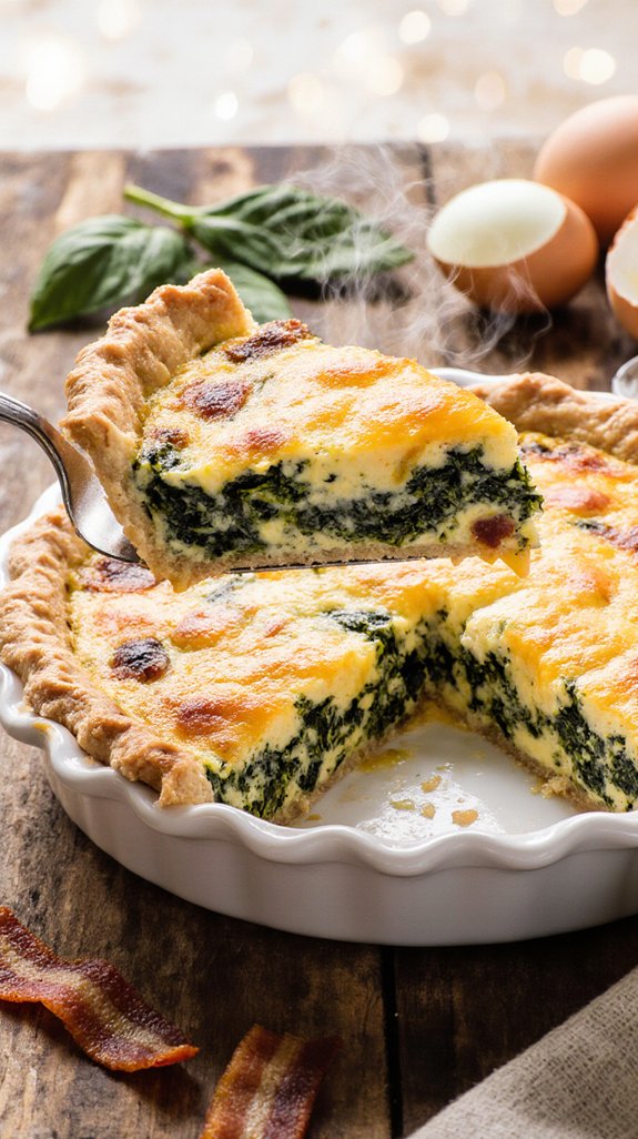 quiche served with salads