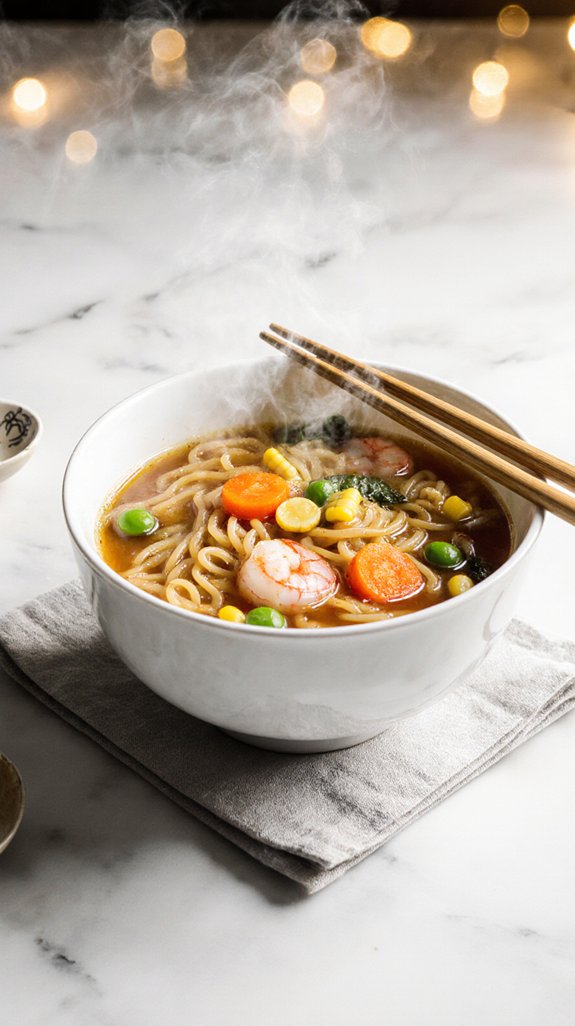 quick ramen shrimp soup