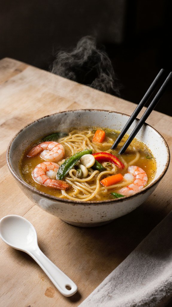 quick shrimp ramen soup