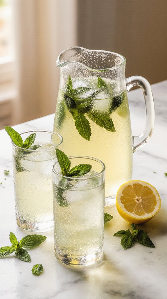 refreshing vodka mint lemonade