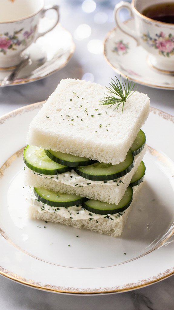 royal cucumber sandwich elegance