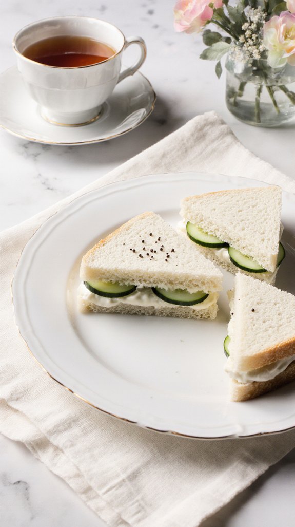 royal cucumber sandwich preparation