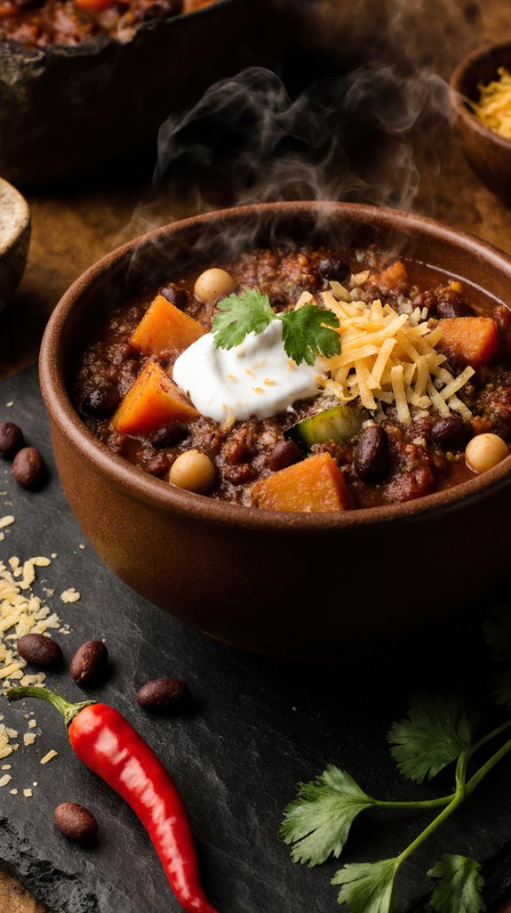 satisfying quick vegetarian chili