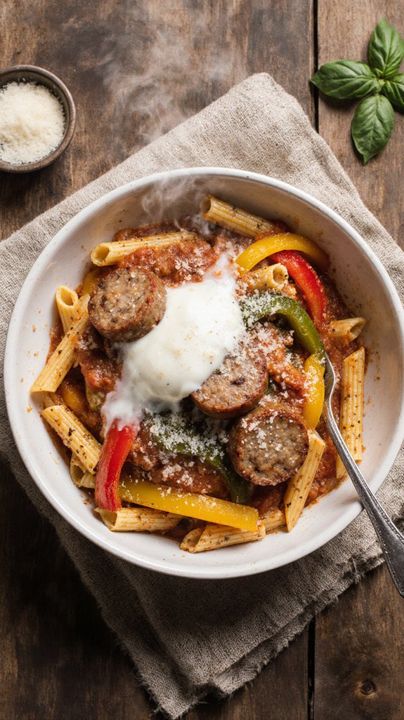 sausage and peppers dish