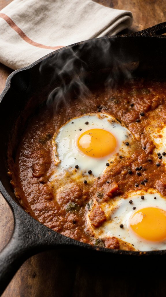 savory shakshuka tomato preparation