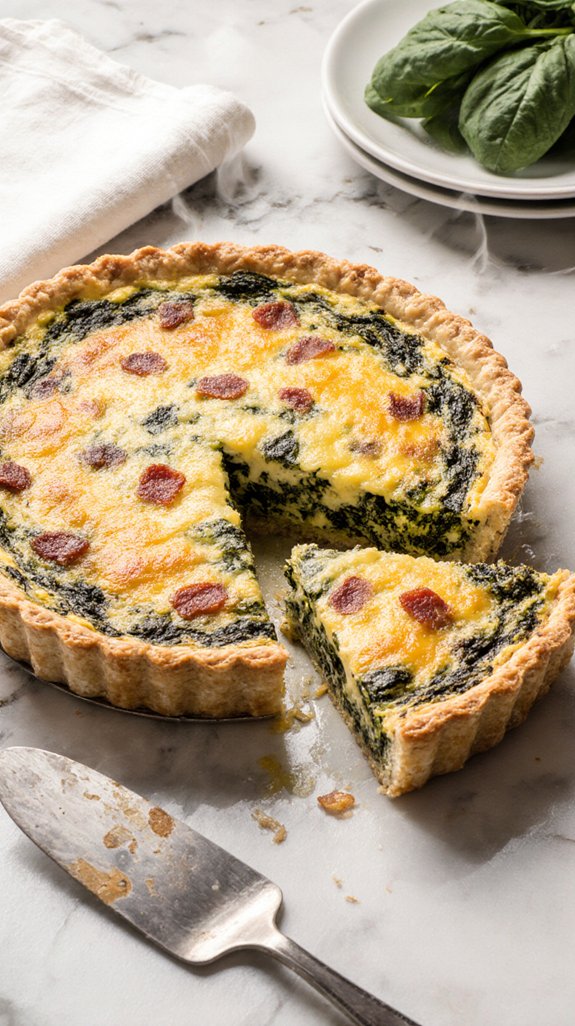 savory spinach quiche recipe