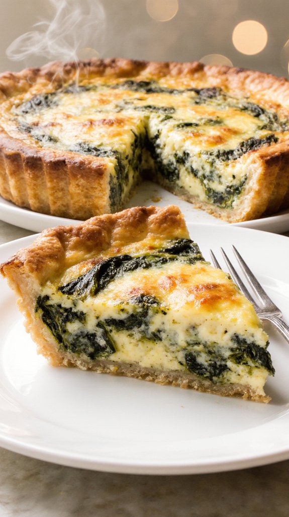 savory spinach quiche recipe