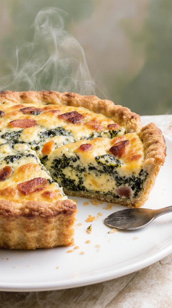 savory spinach quiche recipe