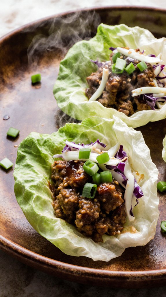 savory turkey lettuce wraps