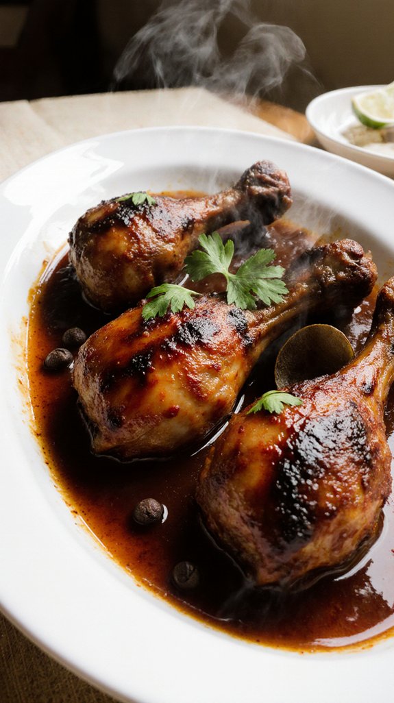 serve with rice and vegetables