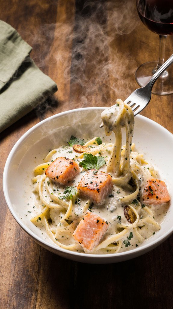 simple creamy garlic salmon