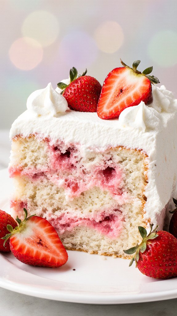 simple strawberry poke cake