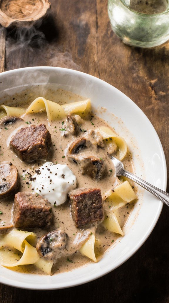 slow cooker beef stroganoff recipe