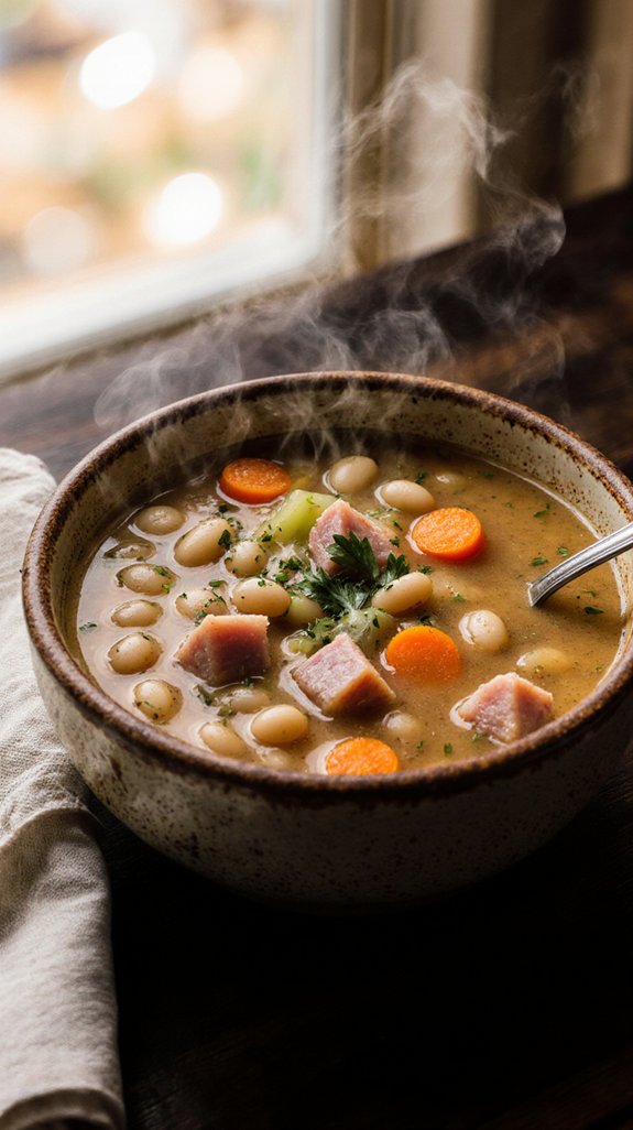 slow cooker ham bean soup