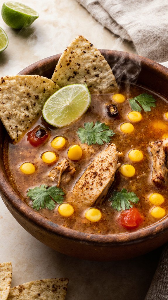 smoky chicken tortilla soup