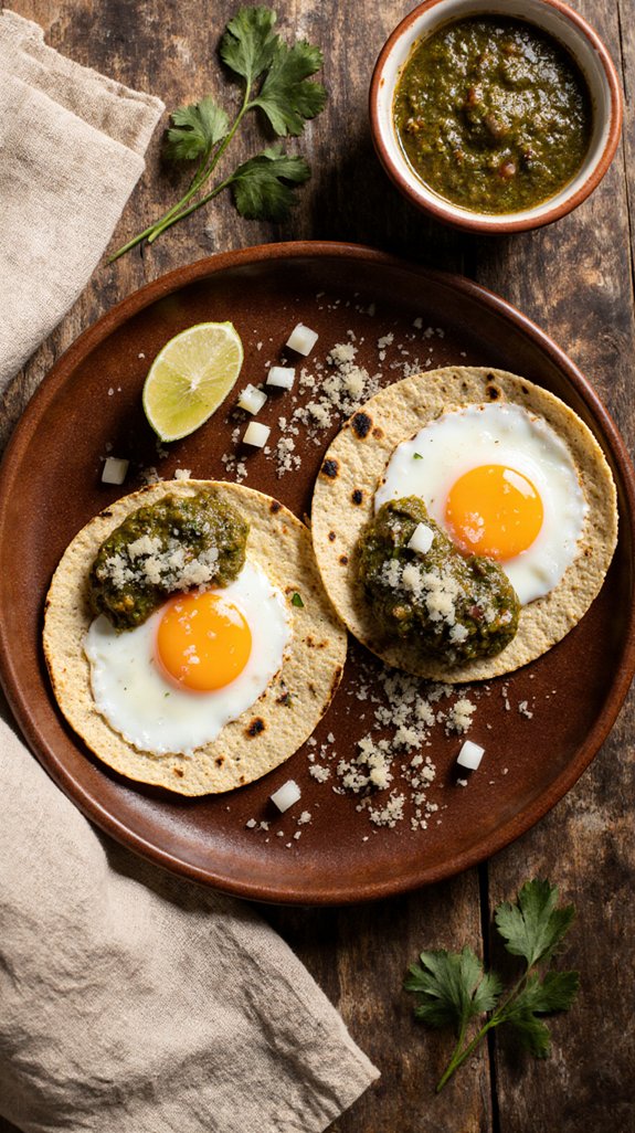 spicy breakfast with eggs