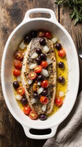 swordfish with olive tapenade