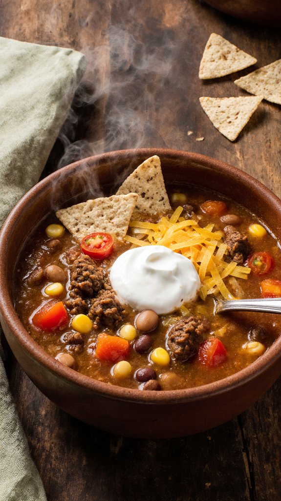 taco soup serving suggestions