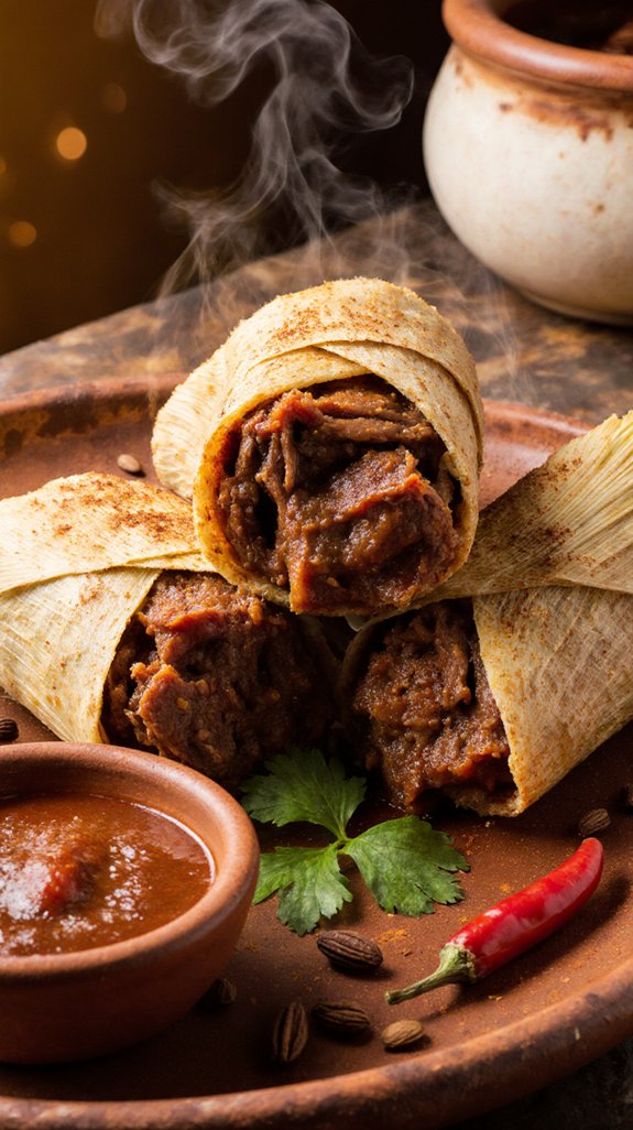 tamales with complementary sides