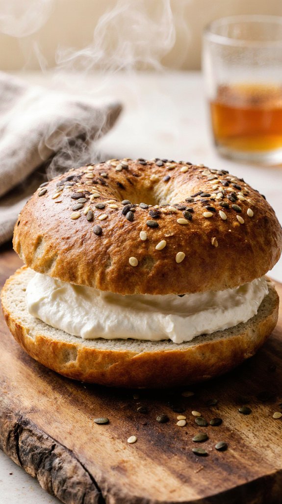 tangy homemade sourdough bagels