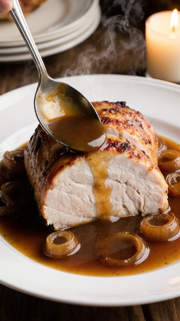 tender turkey with gravy