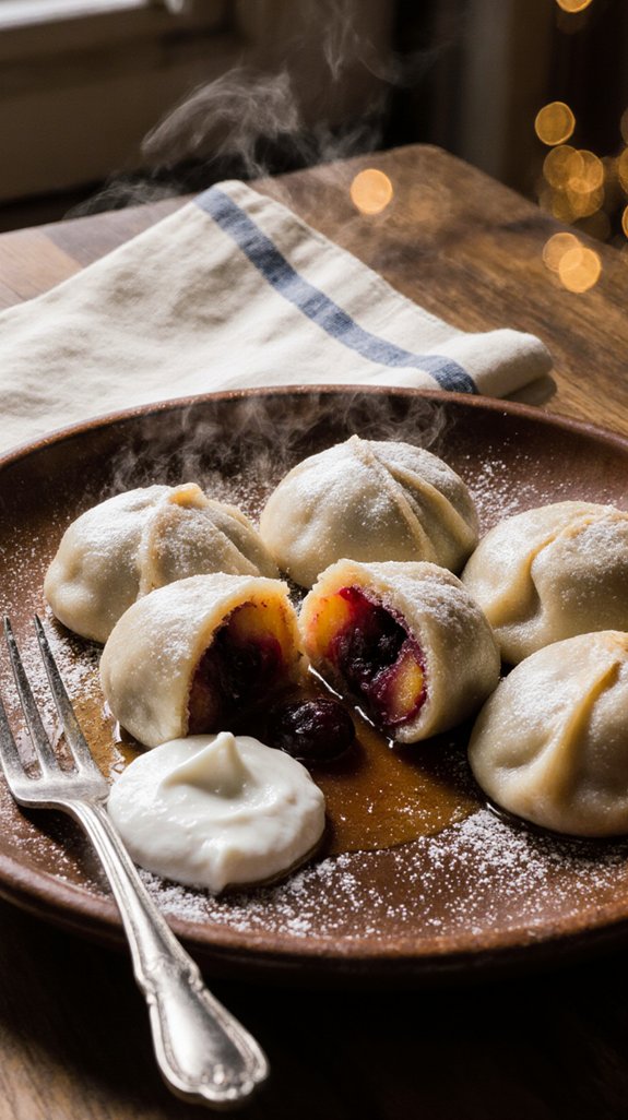 traditional boiled fruit dumplings