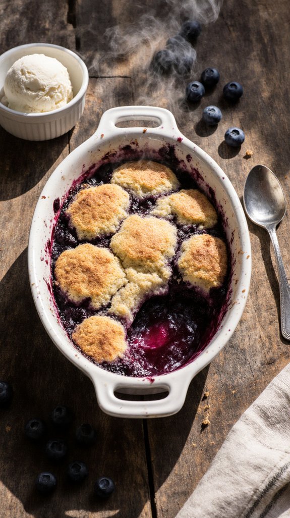 warm blueberry dessert delight