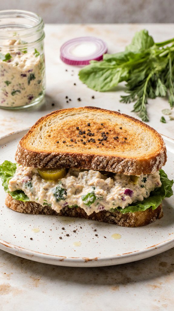 zesty protein packed tuna sandwich