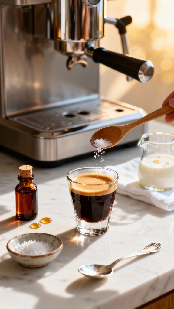 add vanilla and salt