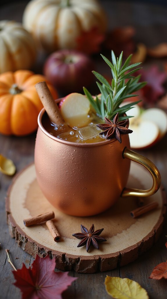 autumn inspired spiced cider mocktail