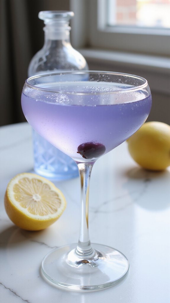 aviation cocktail s floral elegance