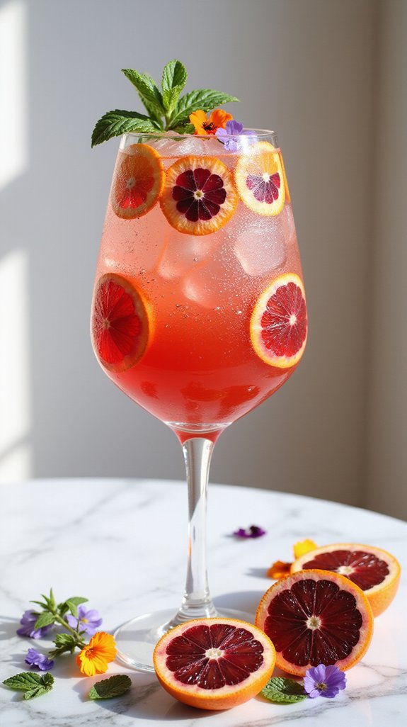 blood orange floral spritz