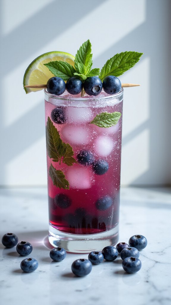 blueberry mint cocktail elegance