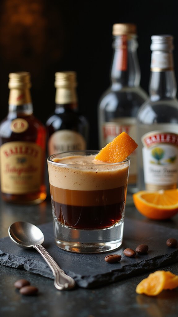 bold layered vodka amaretto shooter