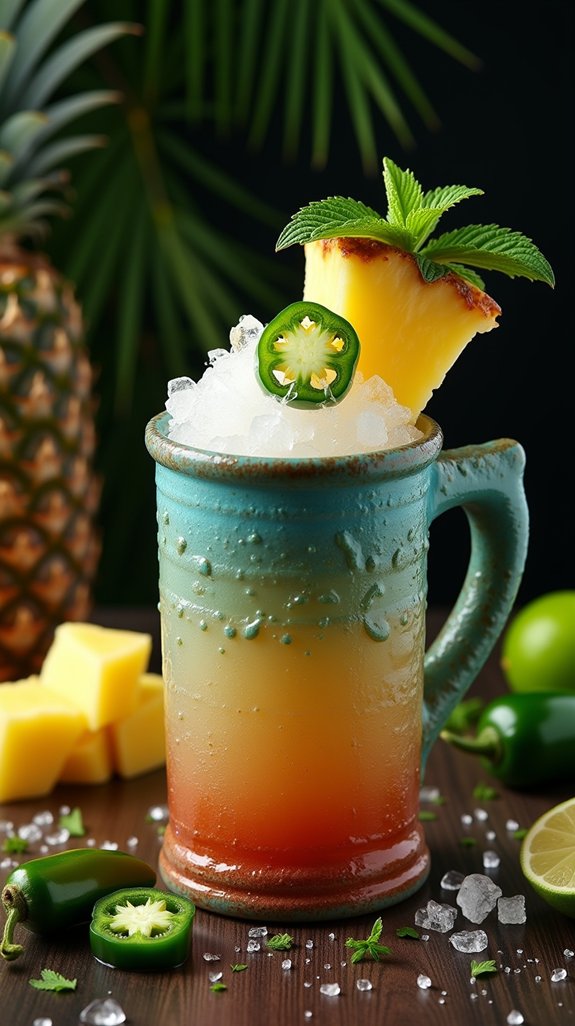 bold spicy tropical cocktail