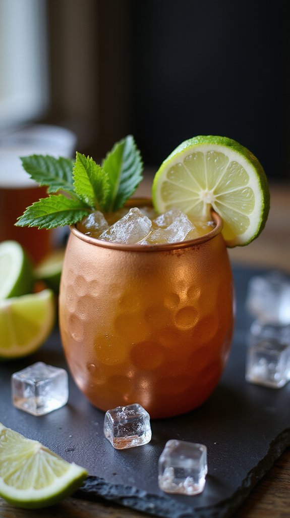 bourbon ginger beer invigorating cocktail