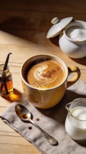 brew coffee add milk